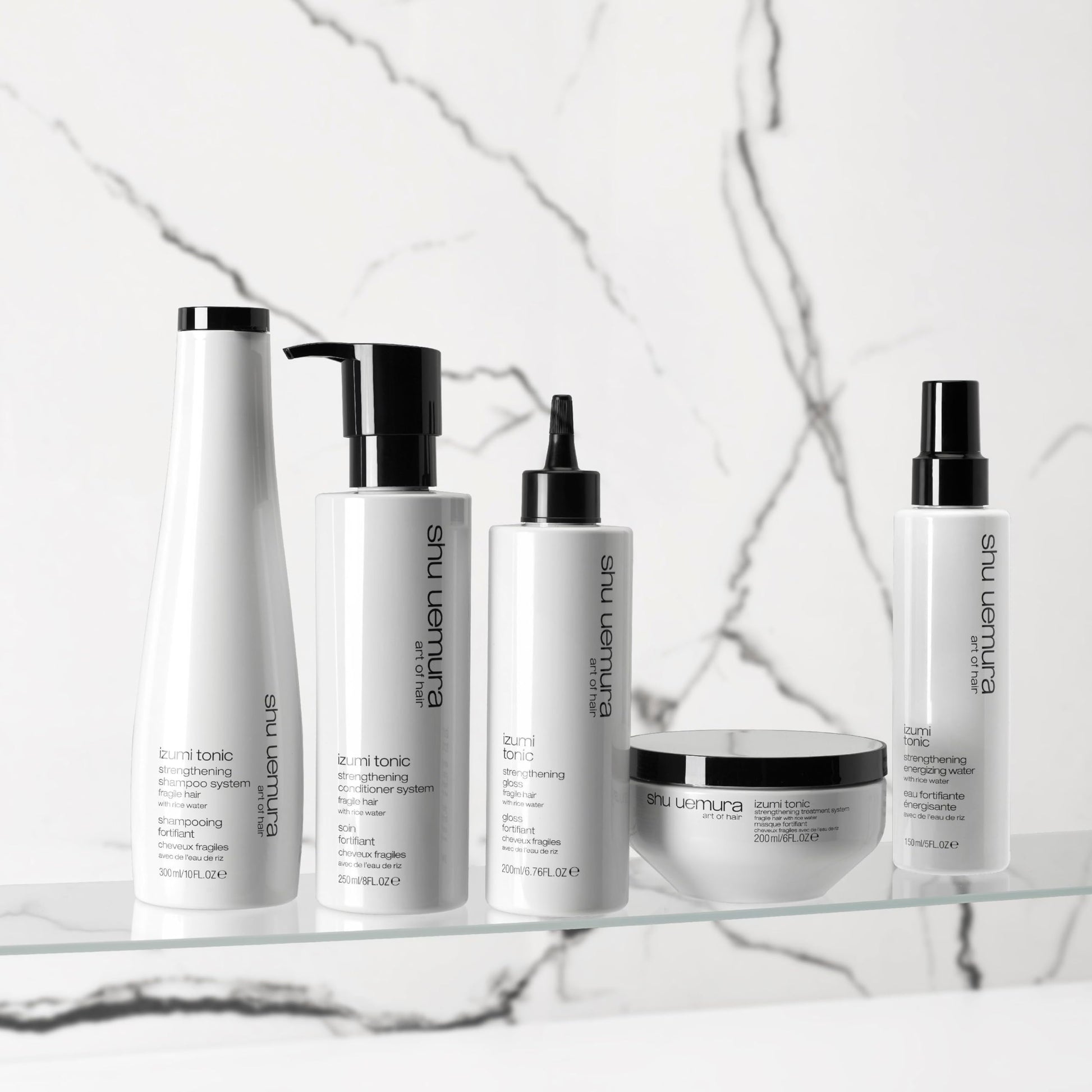 Authentic Shu Uemura imported luxury hair treatment spray for fragile and thinning hair.