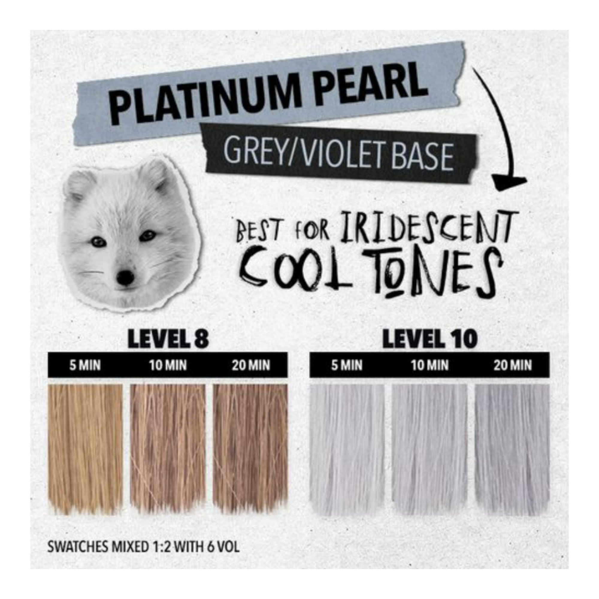 Close up of the grey violet based hair color cream being squeezed from the Pulp Riot Platinum Pearl tube.