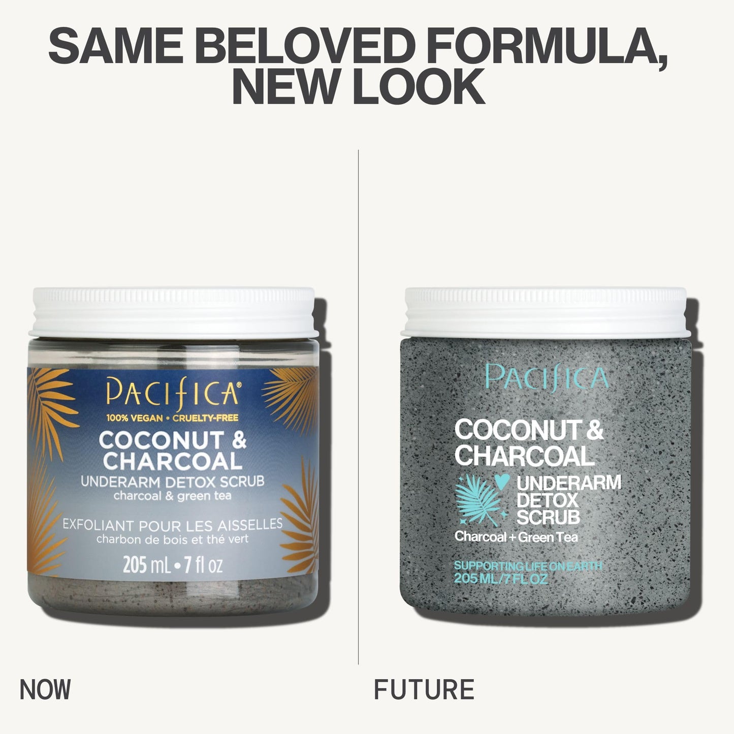 Back label of Pacifica armpit detox scrub highlighting vegan and cruelty-free certifications