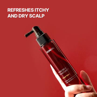 Kundal caffeine scalp care tonic 100ml lightweight liquid texture demonstration