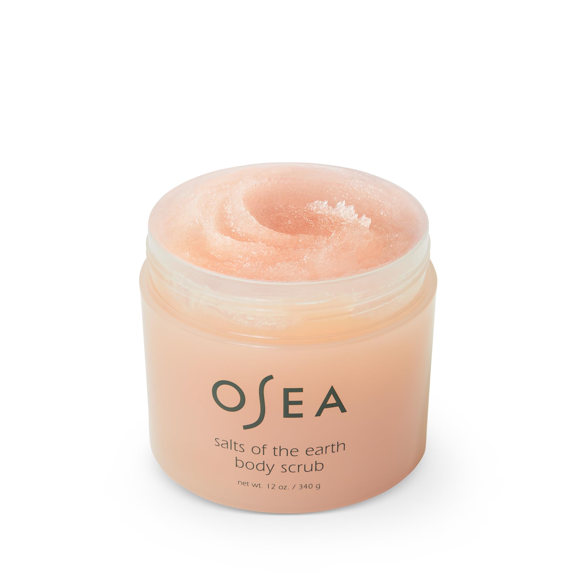 Textured mineral salt scrub in a professional spa setting