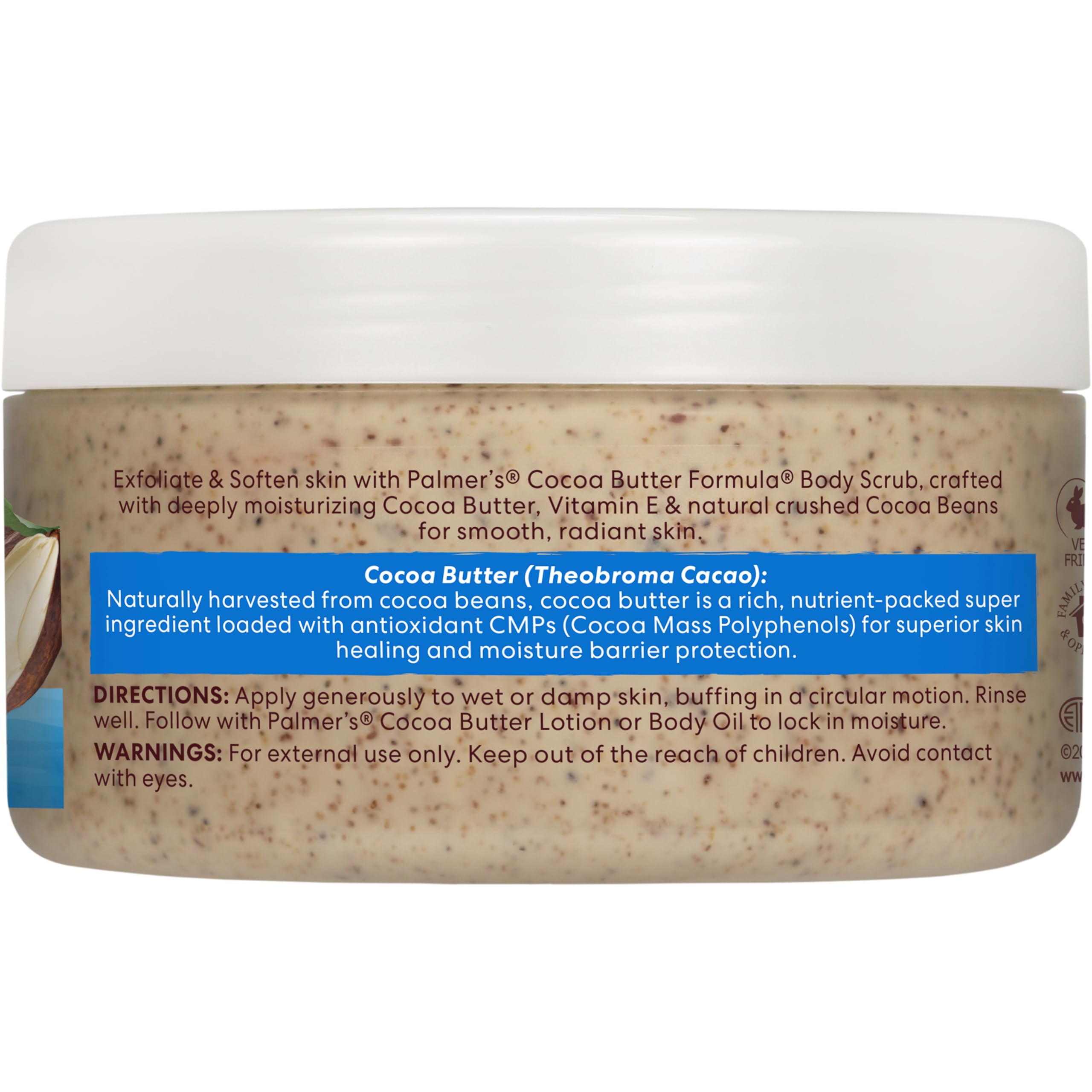 Lifestyle application of Palmer's Cocoa Butter Body Scrub