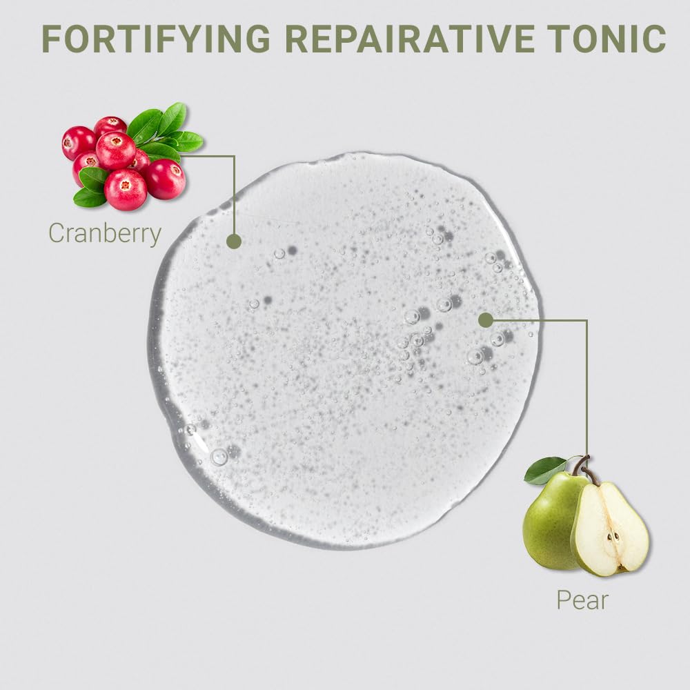 Loma Fortifying Repairative leave in hair treatment bottle showing product texture.