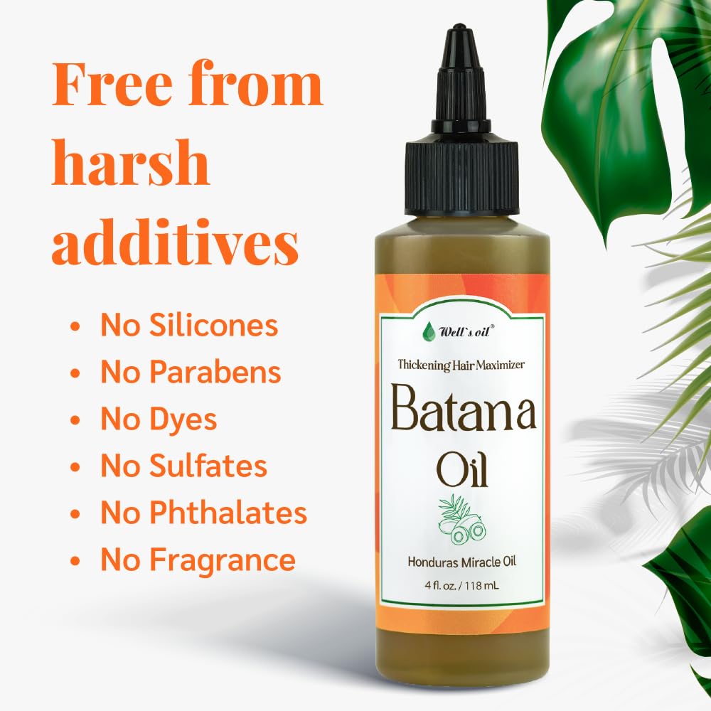Well'S Oil Batana Oil packaging box and application directions