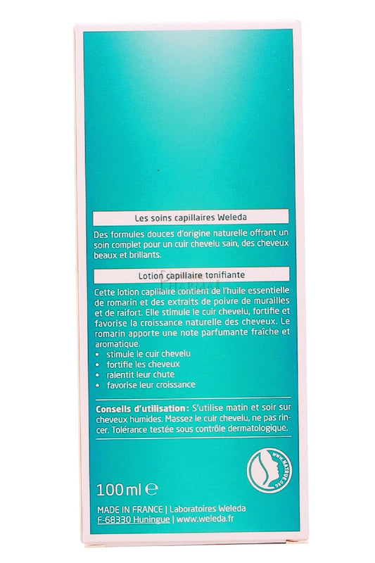 Weleda natural vegan hair lotion with organic rosemary oil for thinning hair
