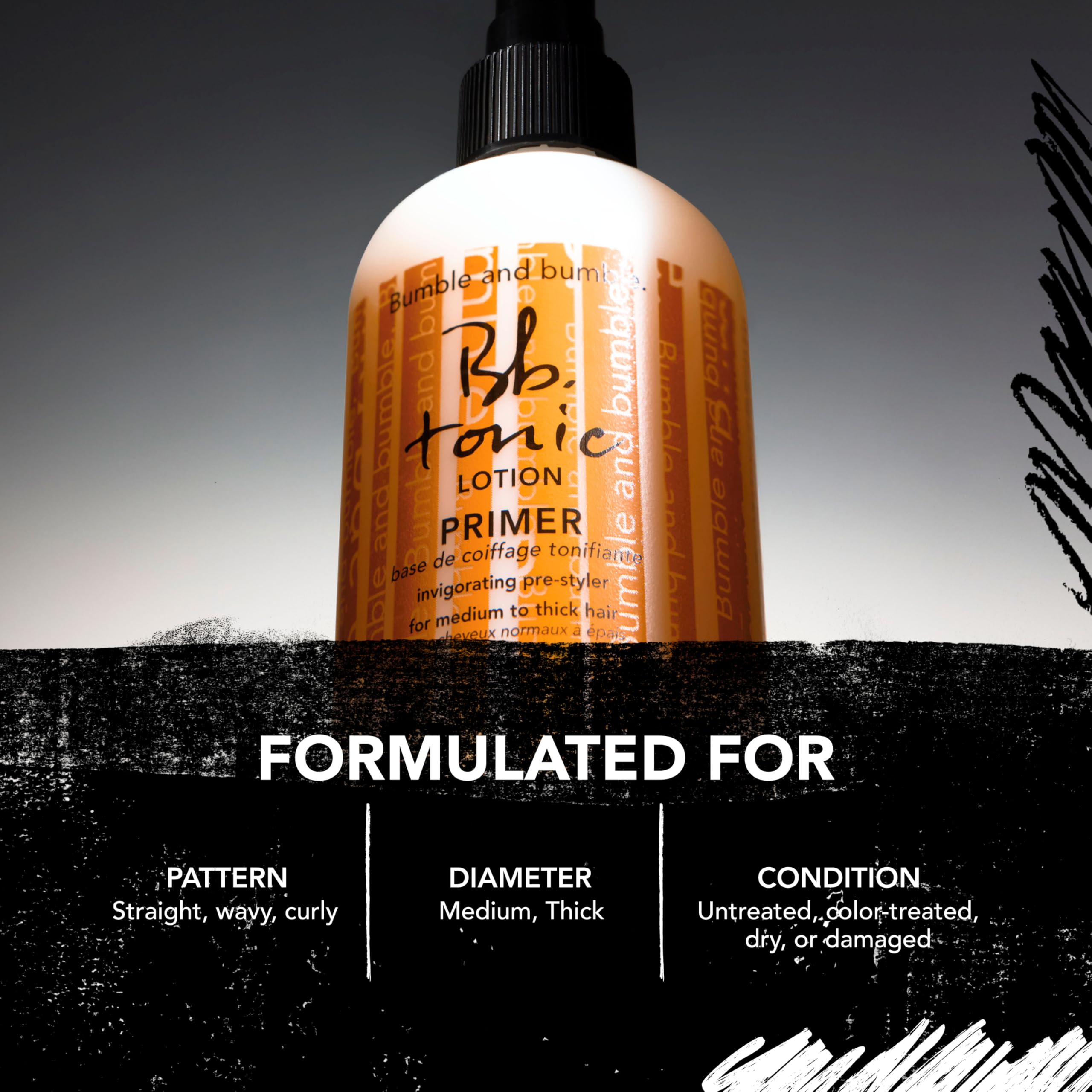 Back label of Bumble and bumble tonic lotion spray with clear ingredient list