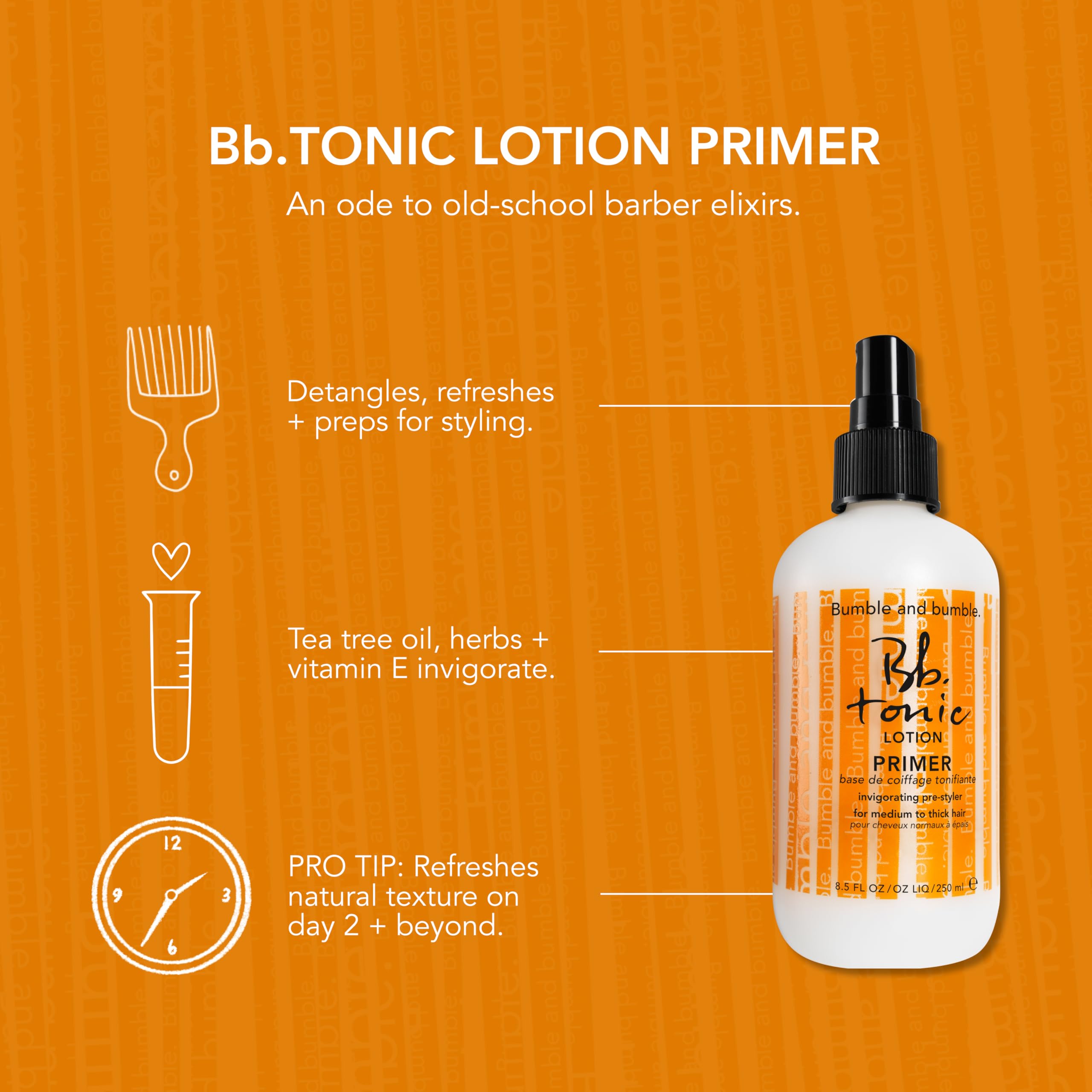 Bumble and bumble pre styling detangler spray for medium to thick hair types