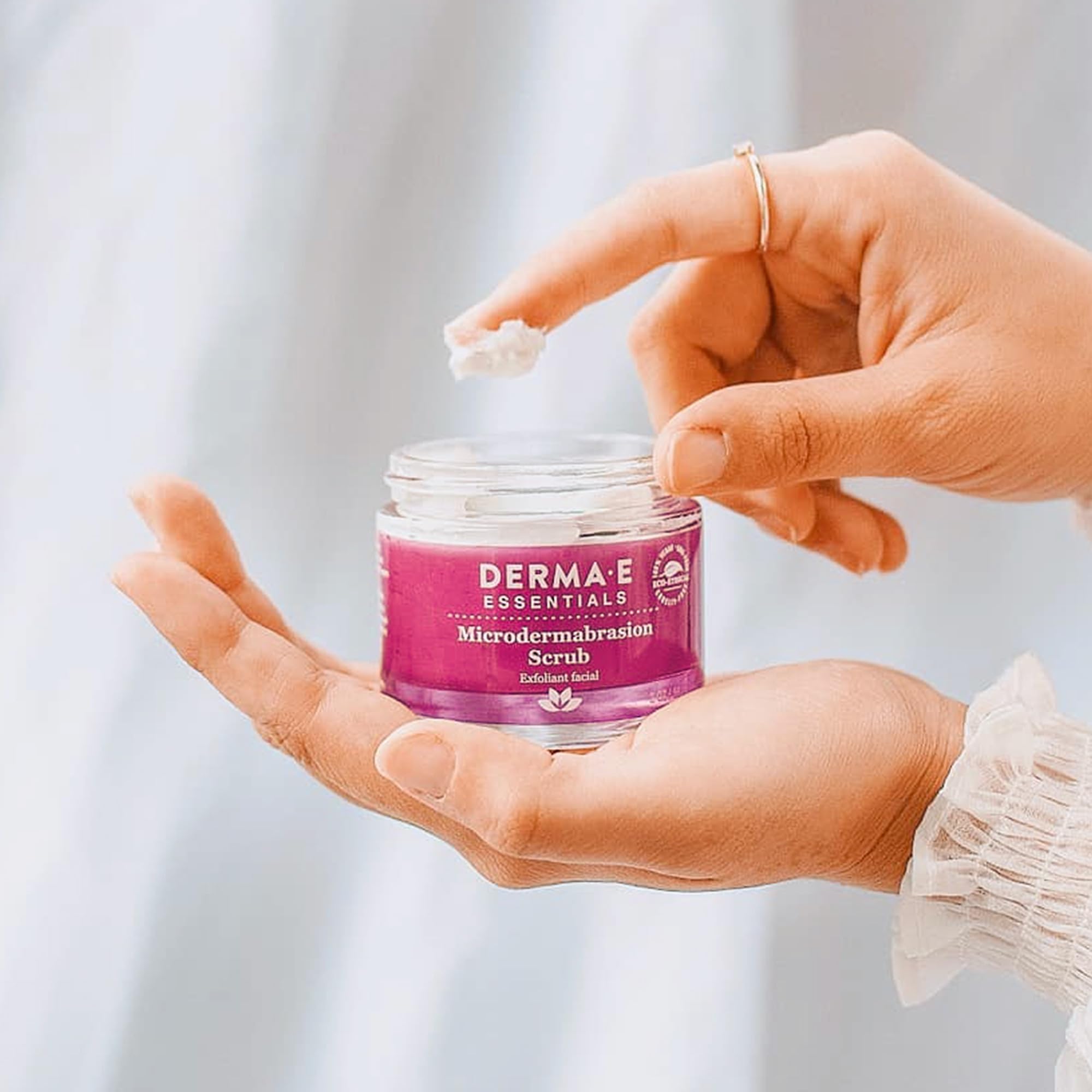 Derma E skincare product branding on jar