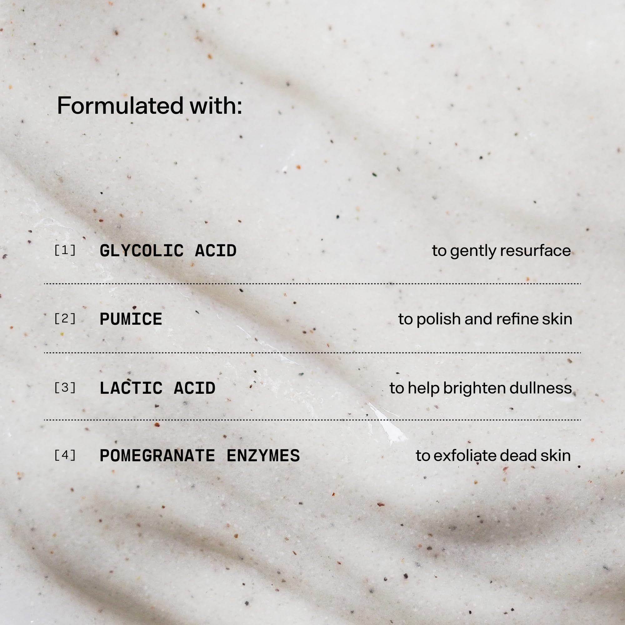Creamy texture of Versed Buff It Out scrub with microfine pumice particles
