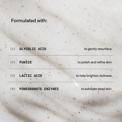 Creamy texture of Versed Buff It Out scrub with microfine pumice particles
