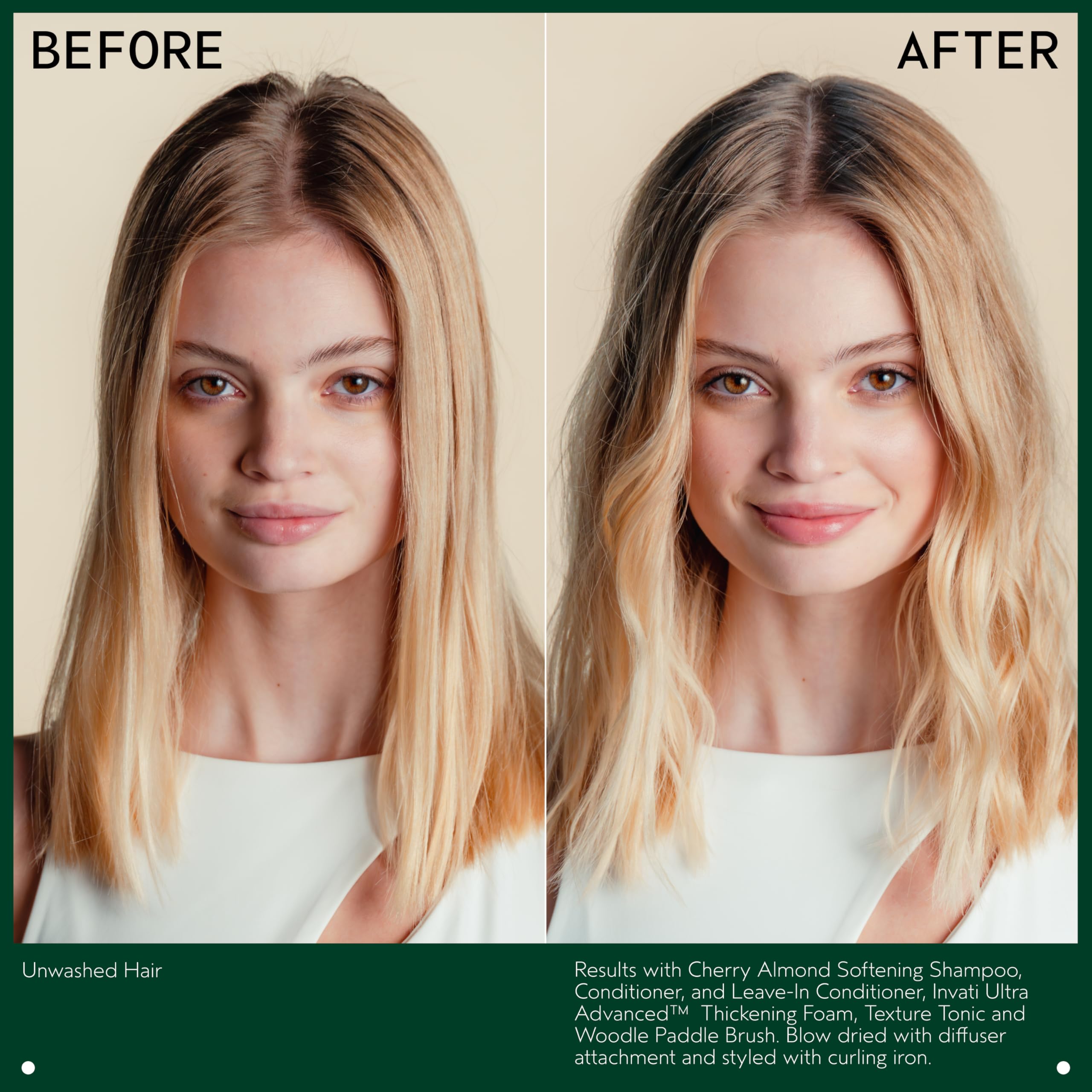 Silicone free beach wave mist applied on damp hair