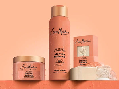 SheaMoisture body scrub for dull skin highlighting natural plant-based ingredients