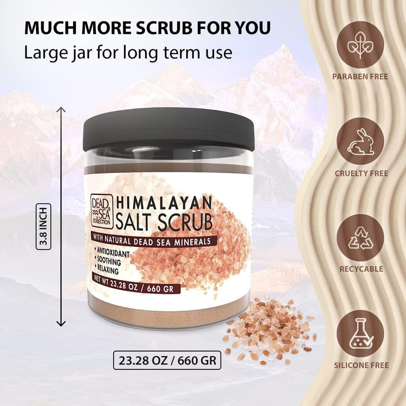 Dead Sea Collection moisturizing body exfoliator back label showing usage instructions
