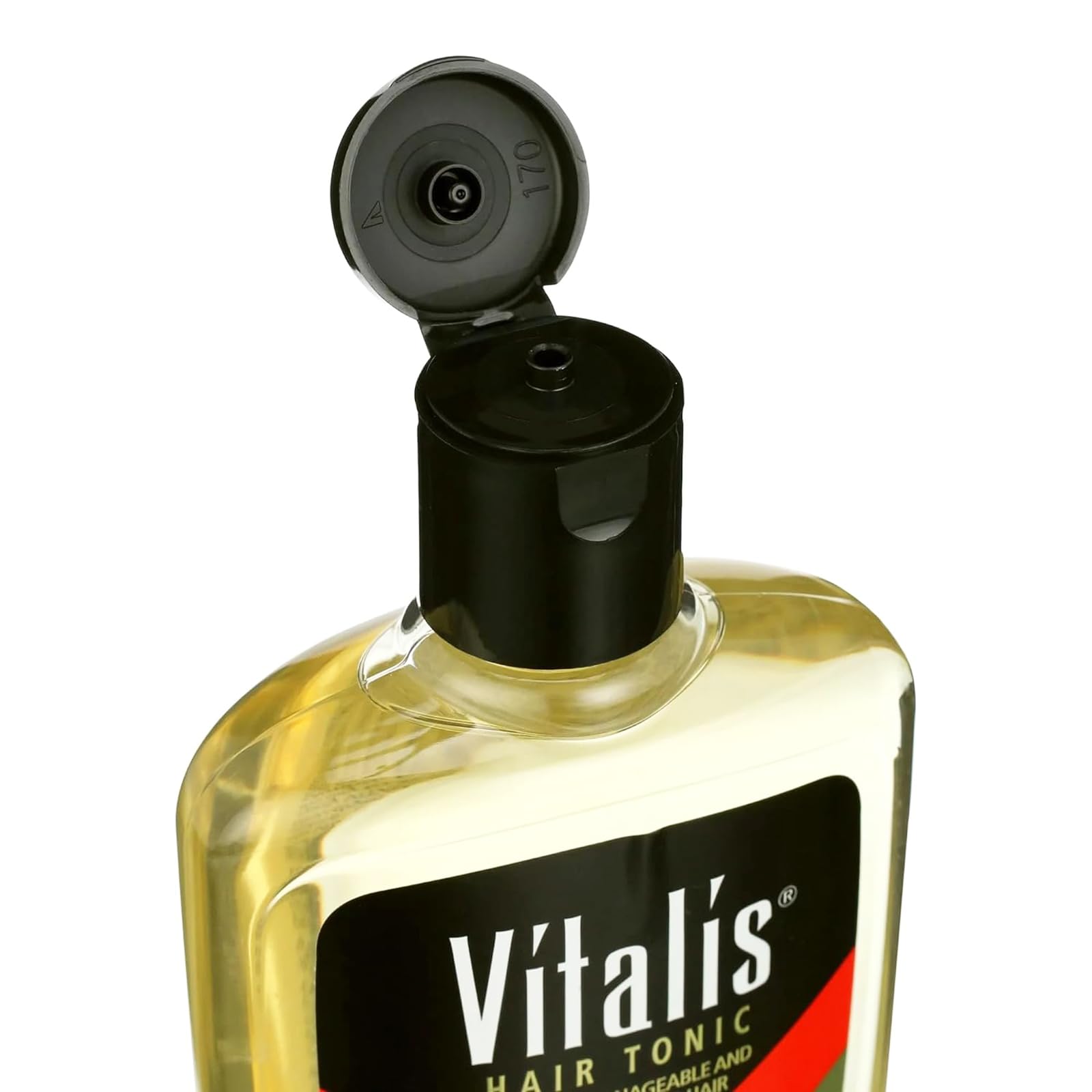 USA imported Vitalis hair grooming tonic bottle back label details