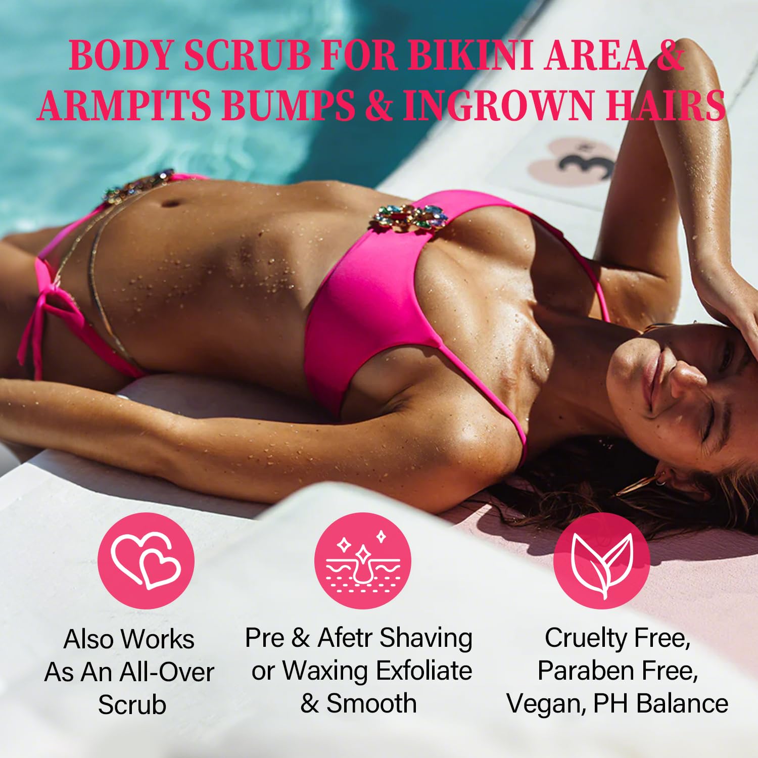 Ulluxe AHA BHA vitamin c scrub for ingrown hair treatment