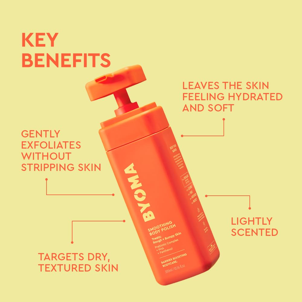 Byoma exfoliating body scrub with polyhydroxy acid