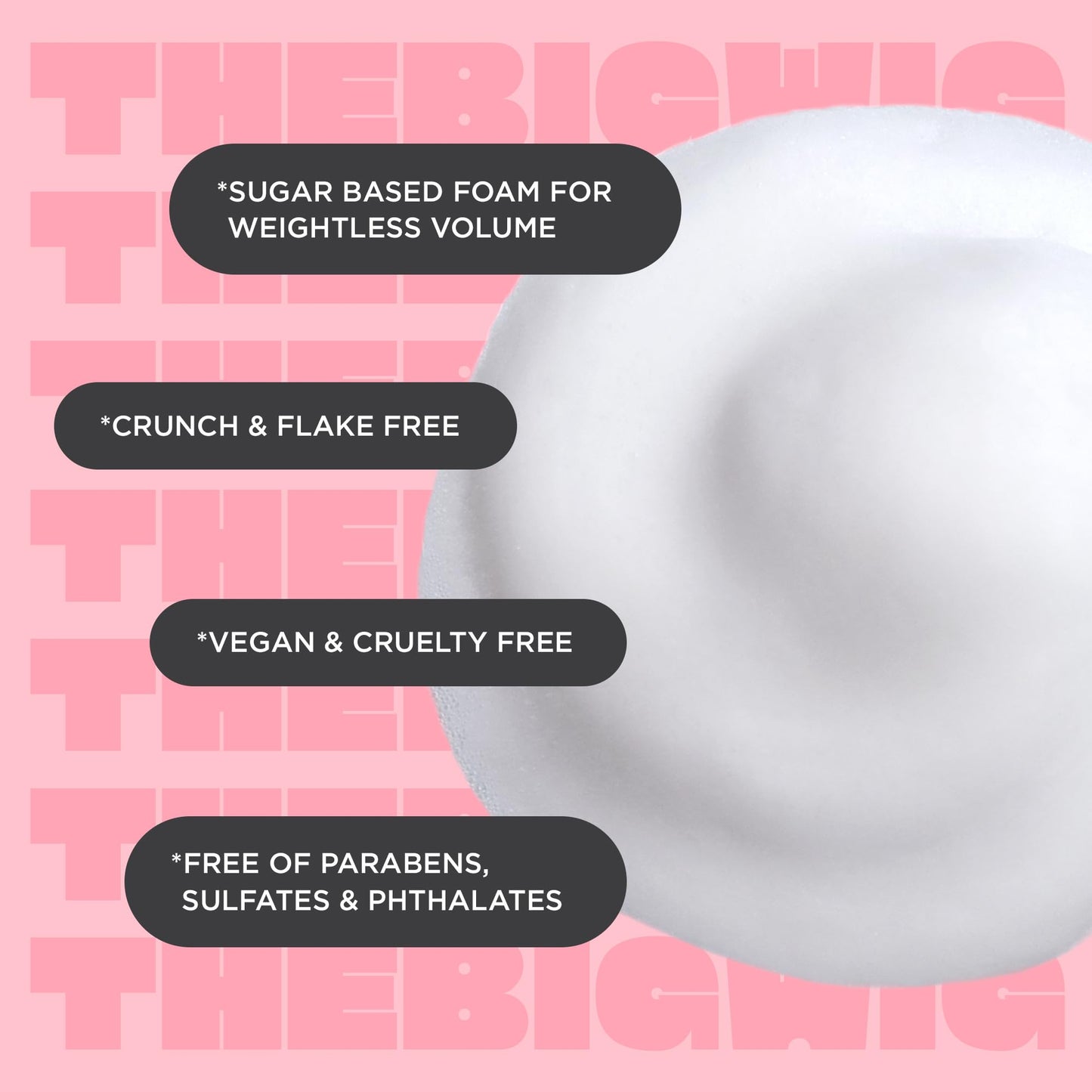 Cake Beauty heat protection styling mousse bottle standing upright with cap off
