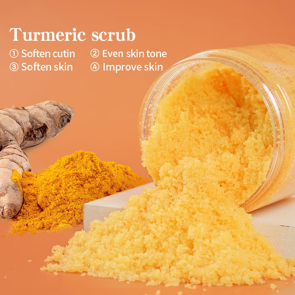 Liyalan Turmeric Body Scrub texture and granules