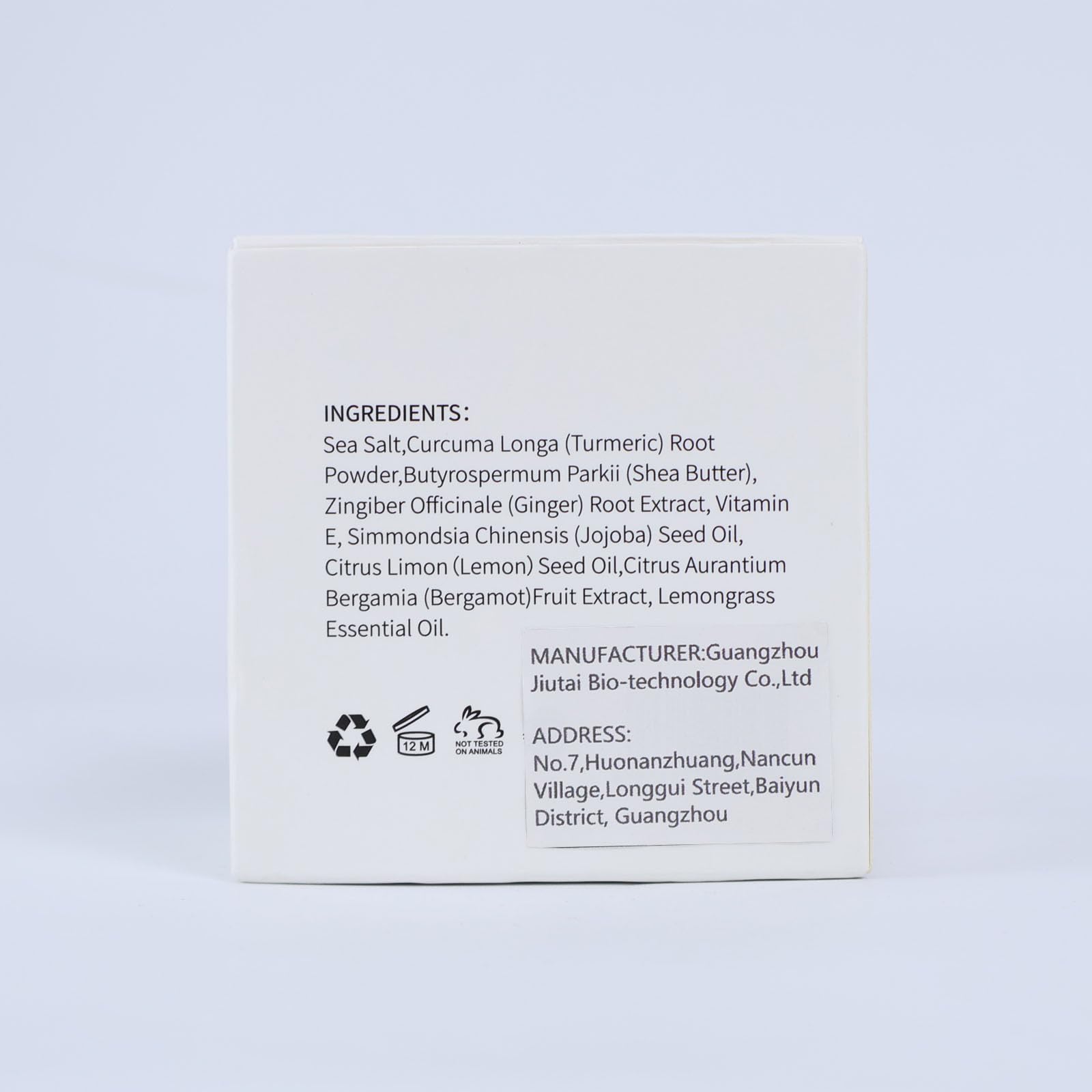 Liyalan Turmeric Body Scrub brand label close up