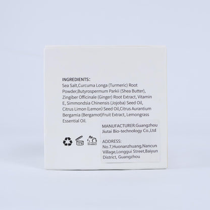 Liyalan Turmeric Body Scrub brand label close up