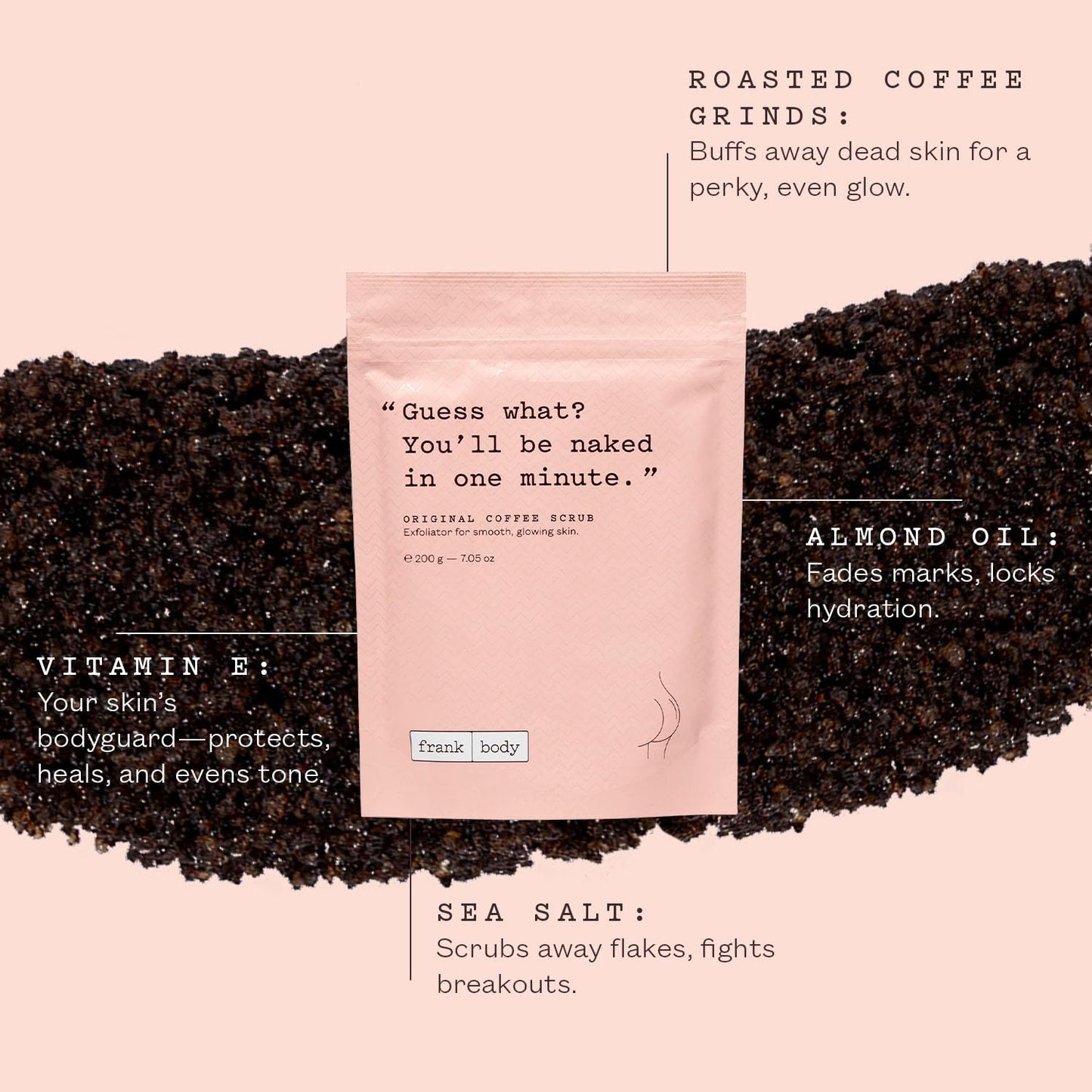 Texture of Frank Body Original Coffee Scrub