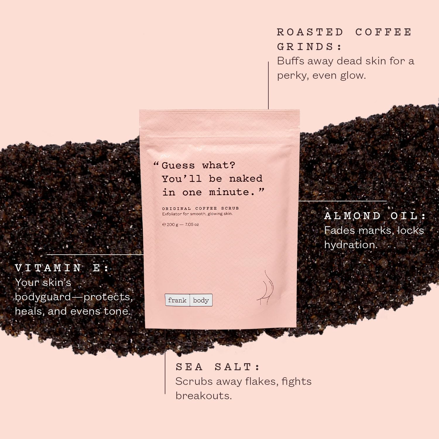 Texture of Frank Body Original Coffee Scrub