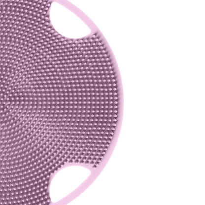 Boie USA flexible body exfoliator tool demonstrating the flat non-slip design for shower use