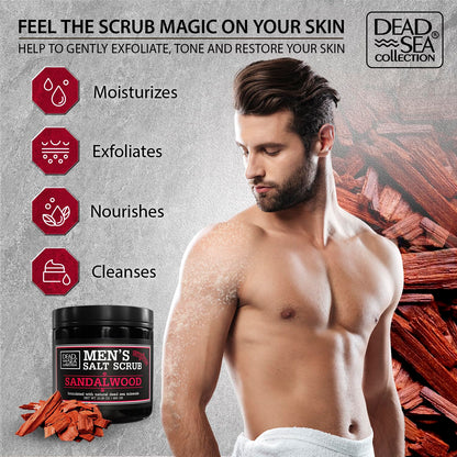 Dead Sea Collection exfoliating men body scrub with minerals close up