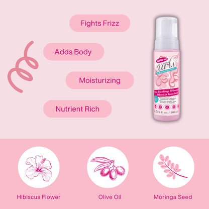 Dippity-Do 3-in-1 defining foaming mousse for curly and wavy hair styling