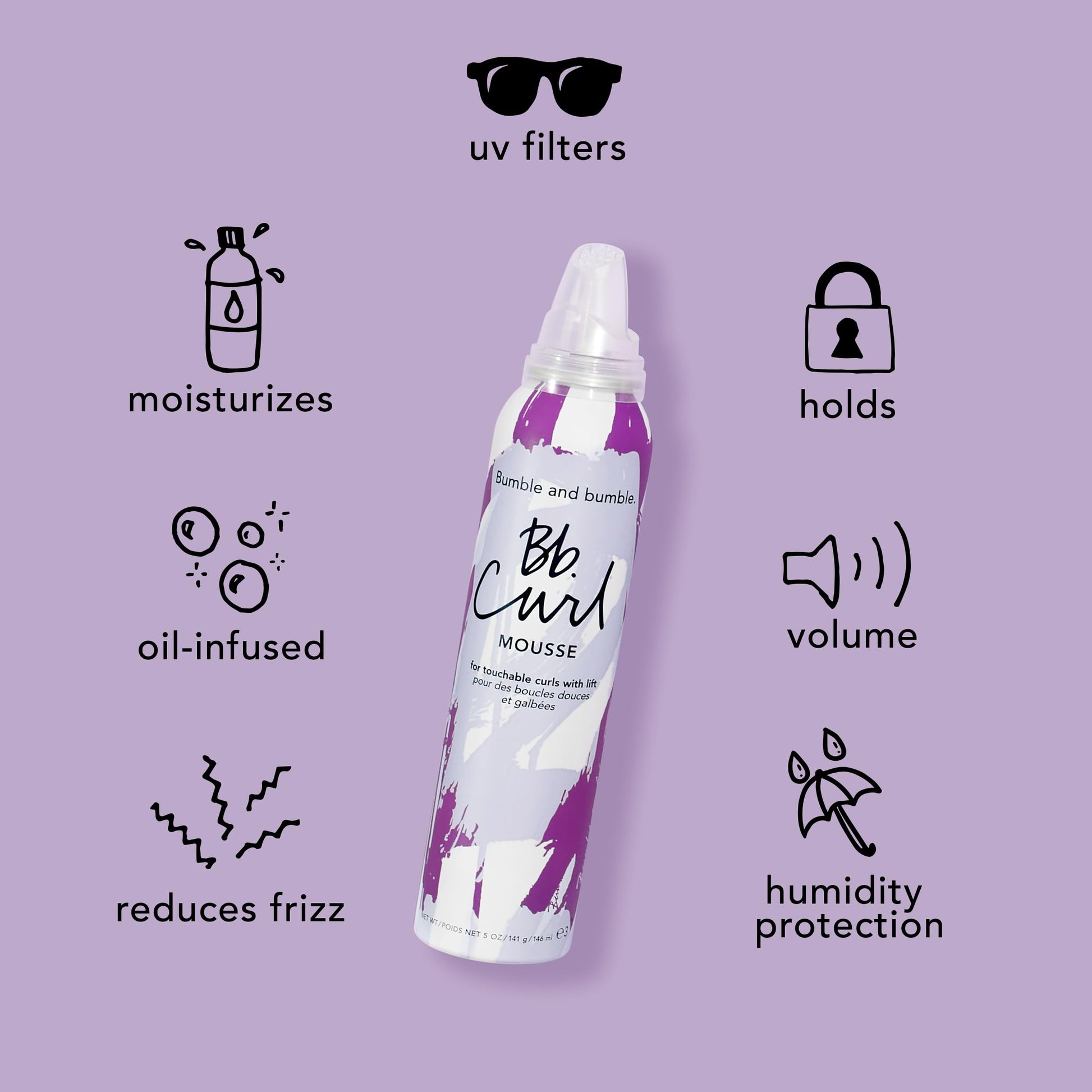 Professional hair styling mousse for wavy hair