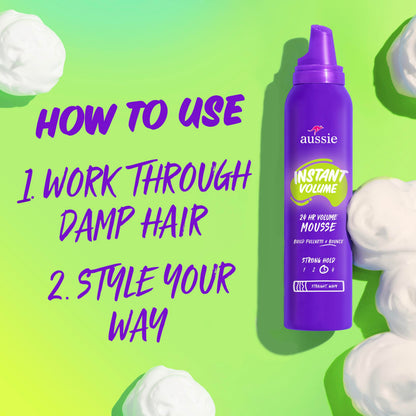 Aussie triple pack hair mousse bundle perfect for creating fullness and bounce in fine hair.