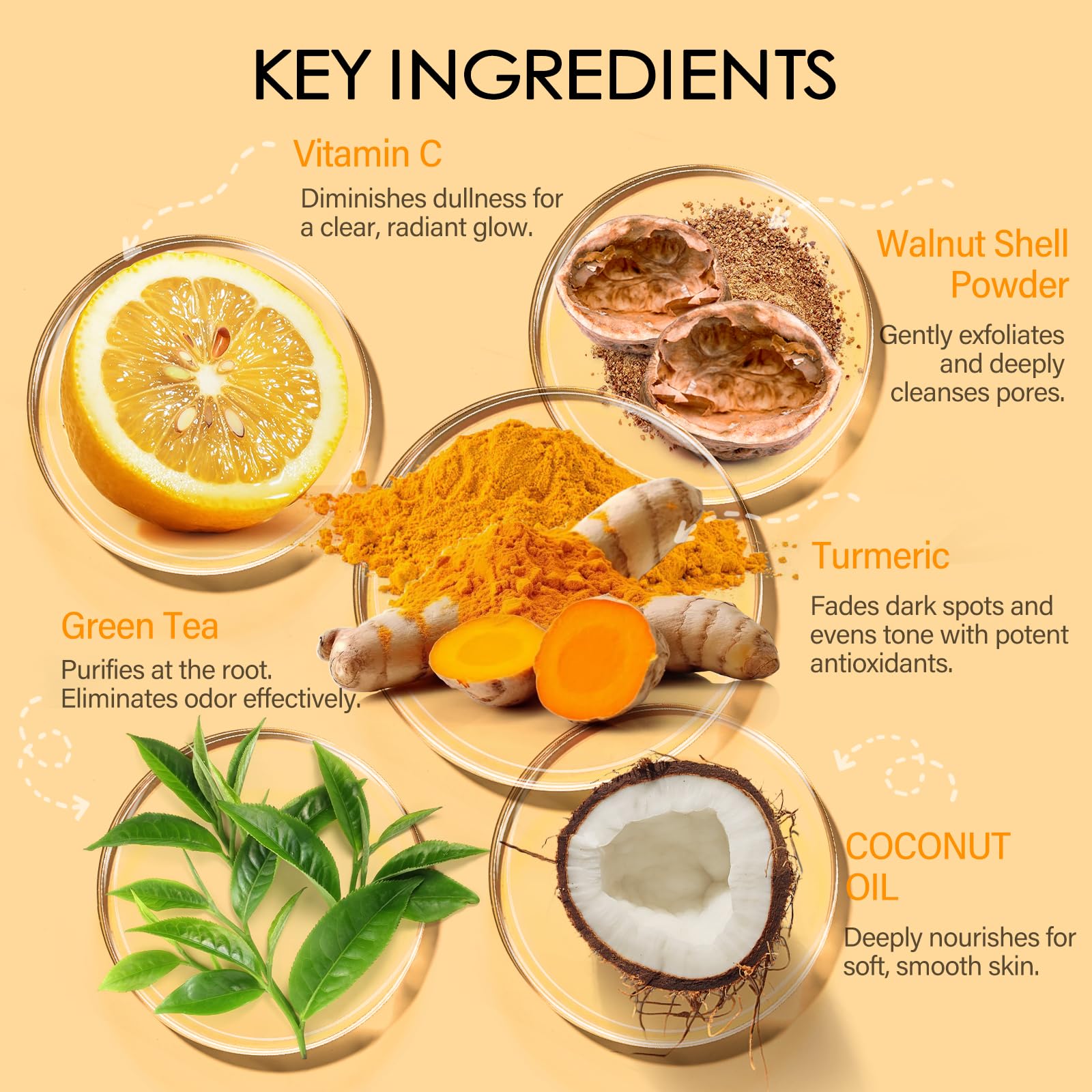 Underarm detox scrub for dark spots and skin brightening close up look