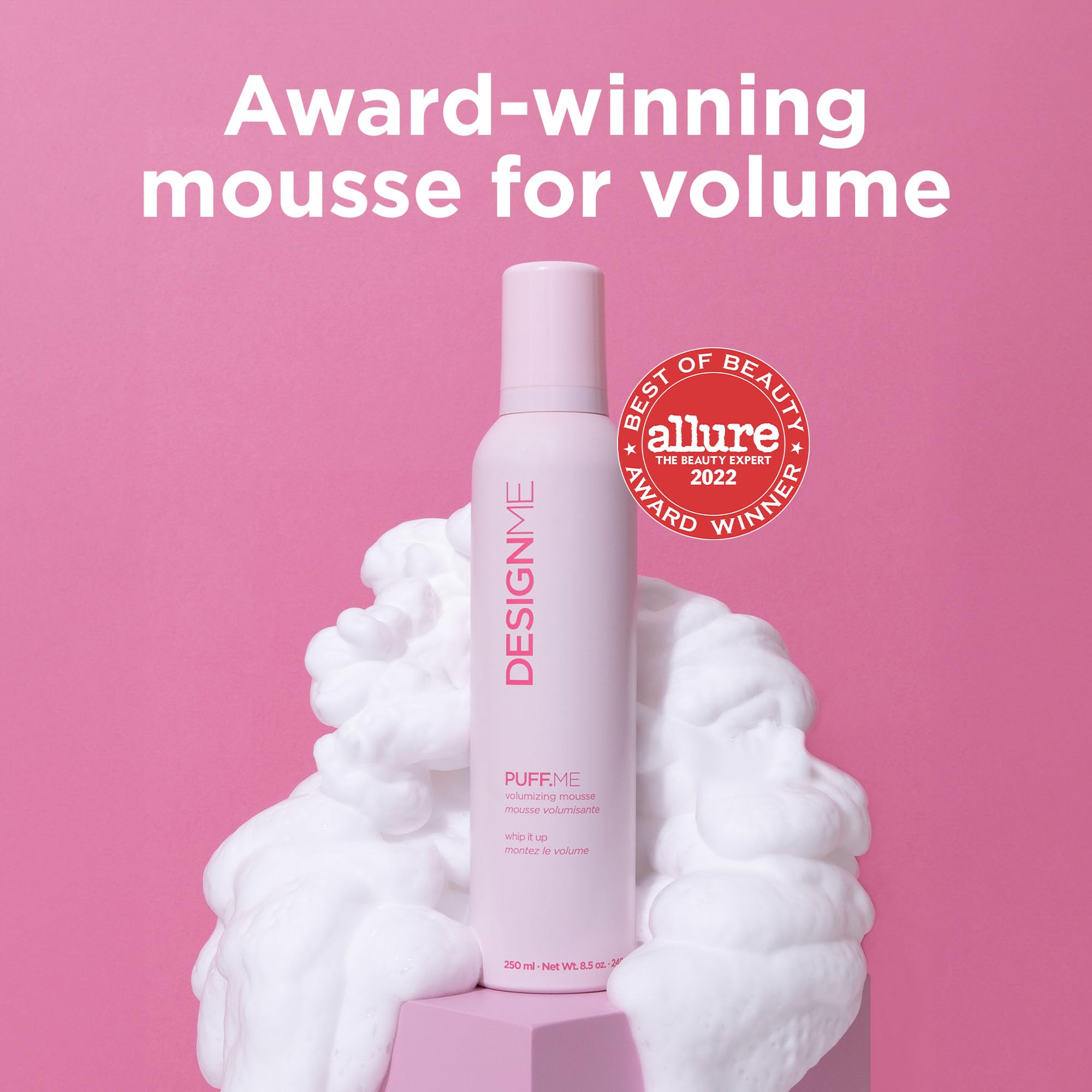 Authentic USA imported Design Me Puff Me Hair Volumizing Mousse for fine hair textures