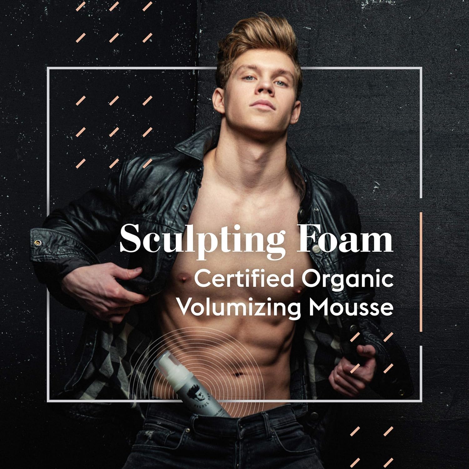 Professional men hair styling mousse packaging