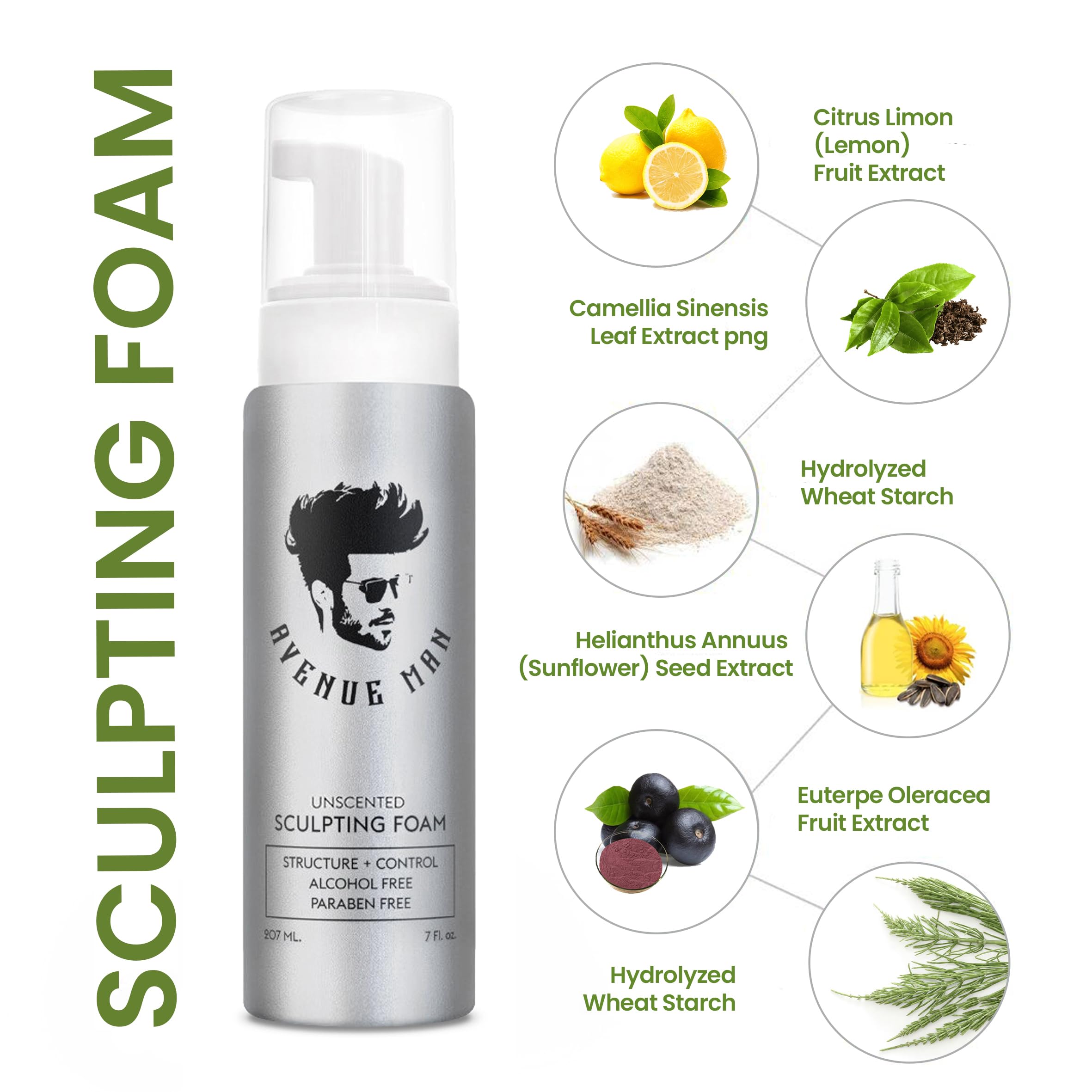 Avenue Man firm hold mousse for men