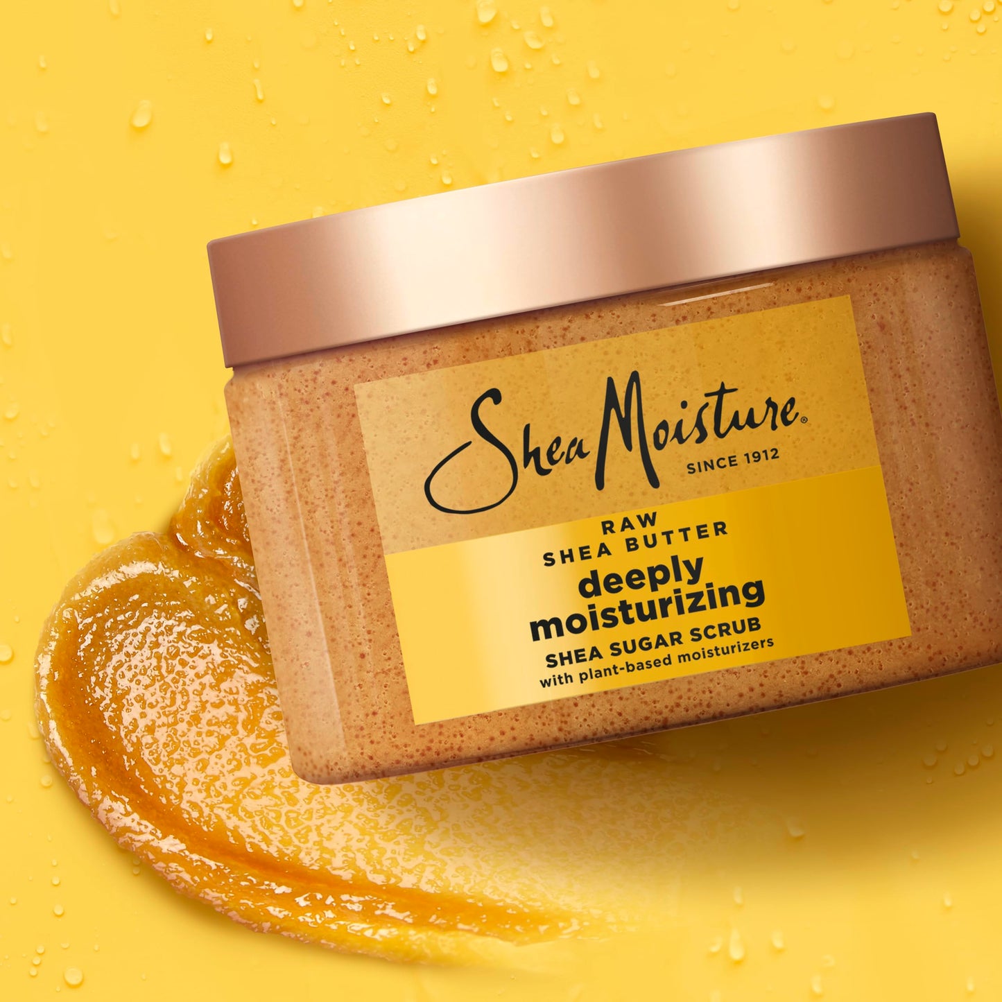 Authentic SheaMoisture raw shea butter body scrub ingredient panel