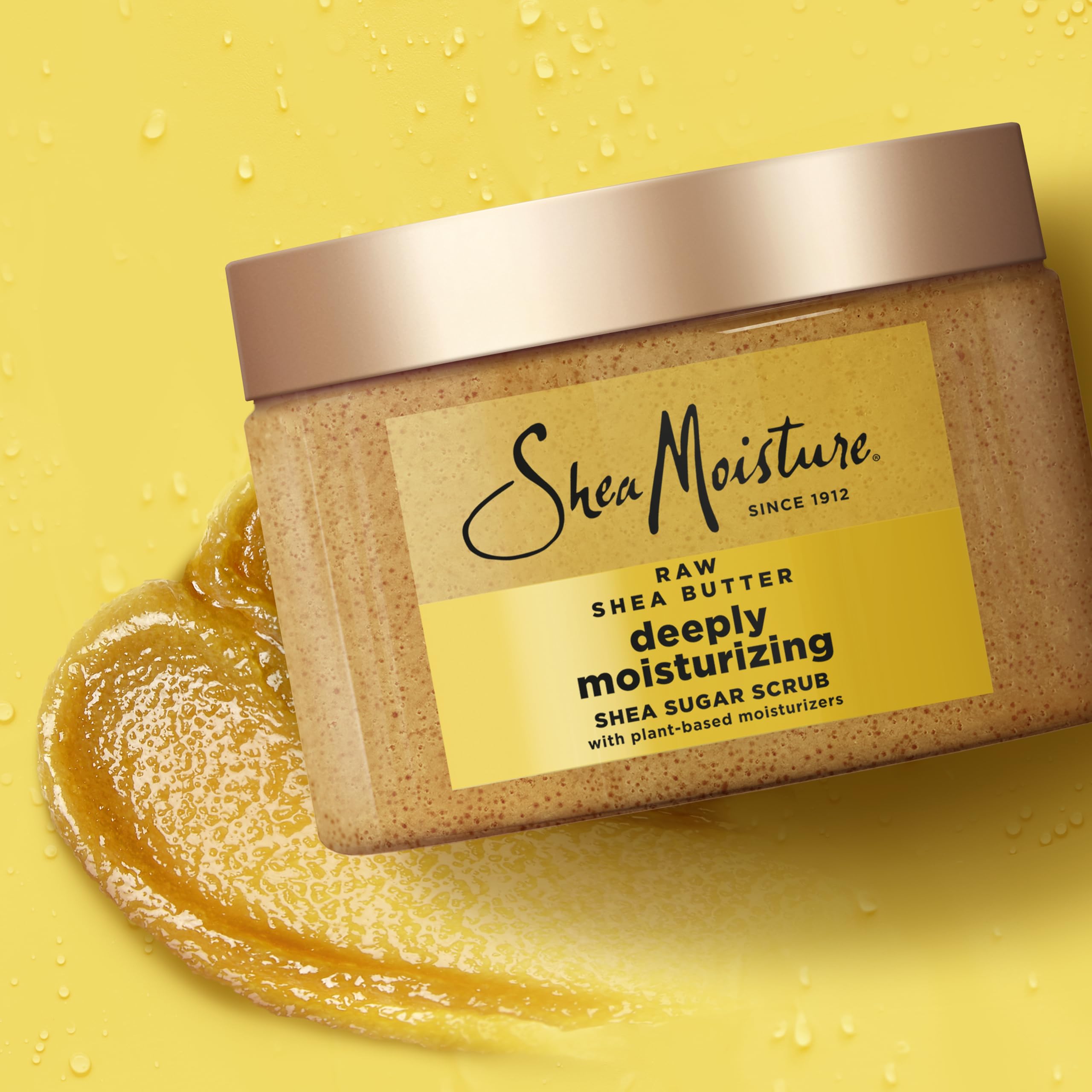 Authentic SheaMoisture raw shea butter body scrub ingredient panel