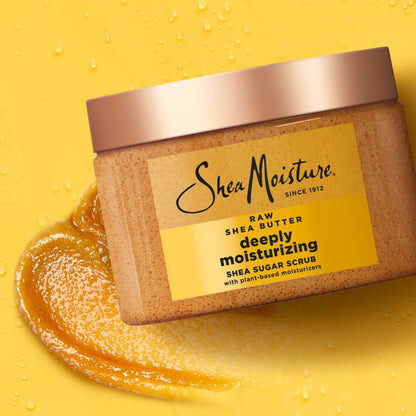 Authentic SheaMoisture raw shea butter body scrub ingredient panel