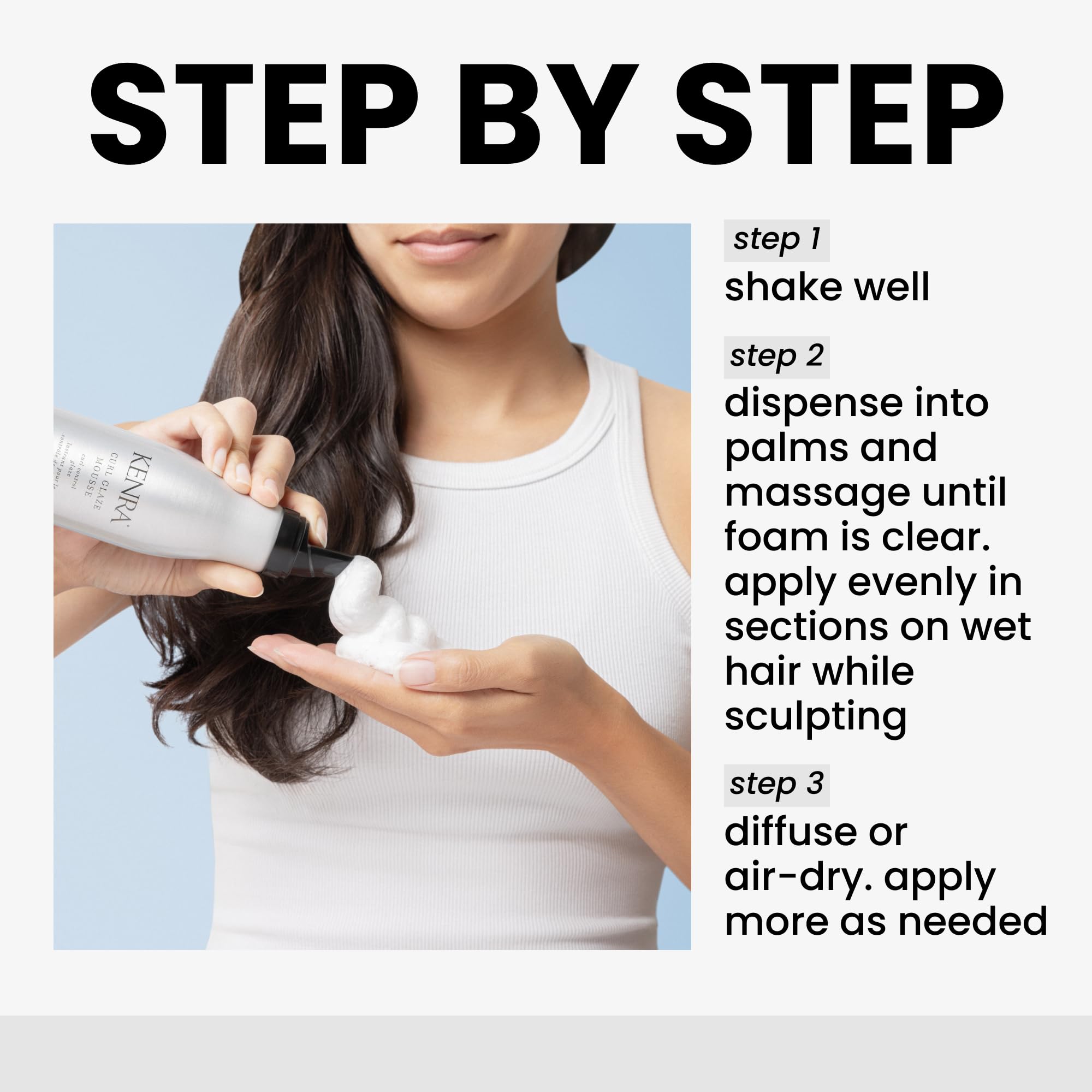 Authentic USA imported Kenra hair mousse bottle for curly hair styling