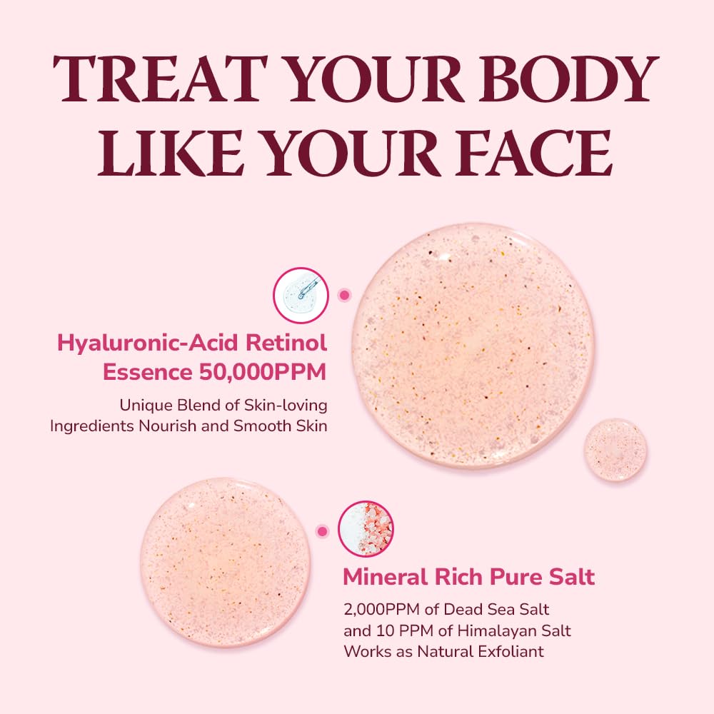 Back label of Himalaya Pinksalt shower gel with detailed ingredients and directions.