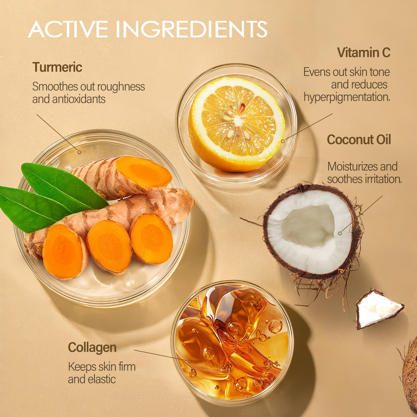 MOSRROU natural turmeric scrub packaging highlighting bikini area and butt application benefits