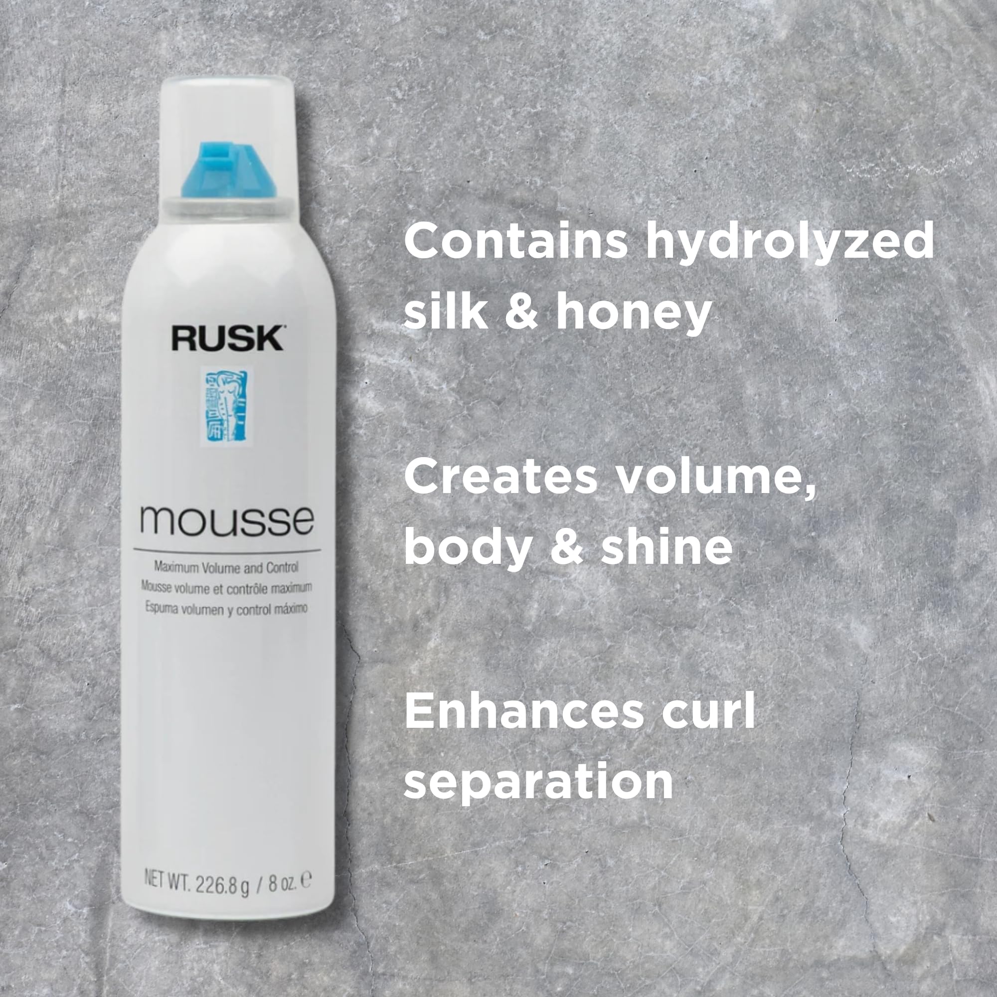 Firm holding styling foam dispenser detail demonstrating the lightweight concentrated texture.