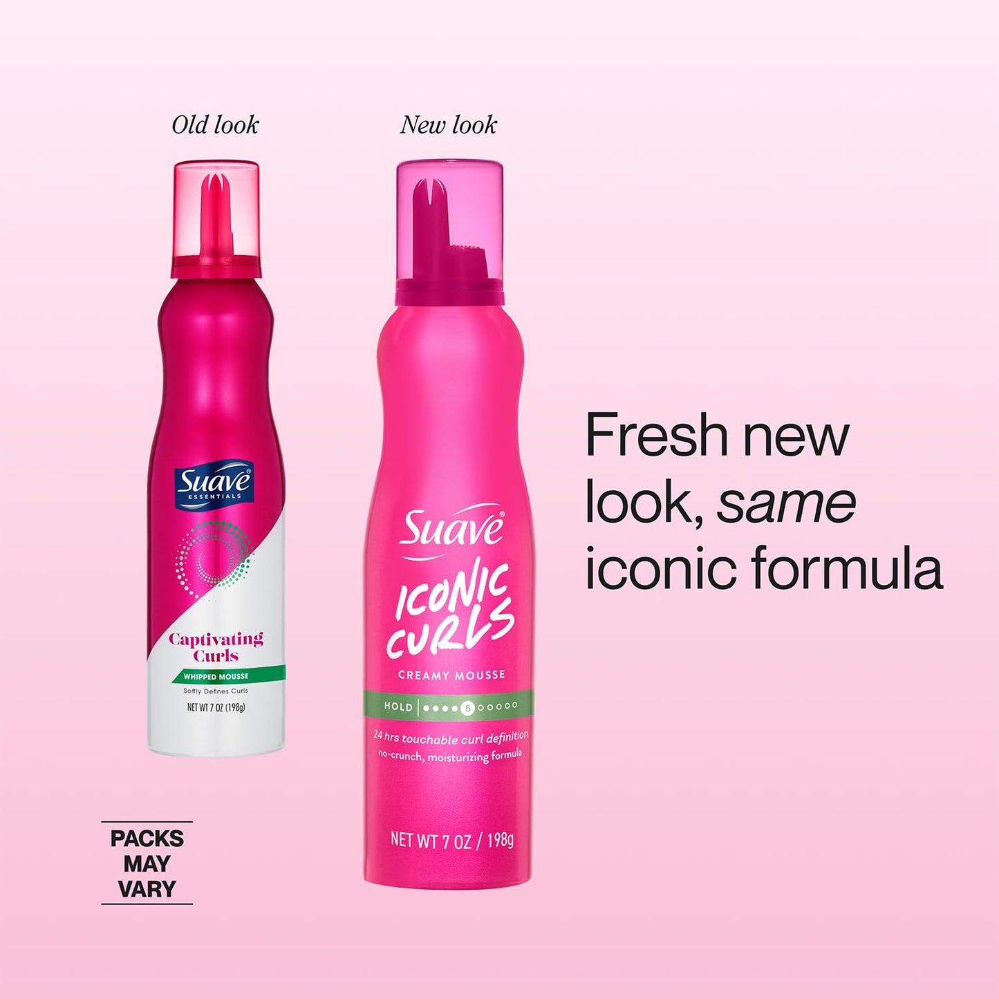 Suave alcohol free curl defining styling mousse for anti frizz results