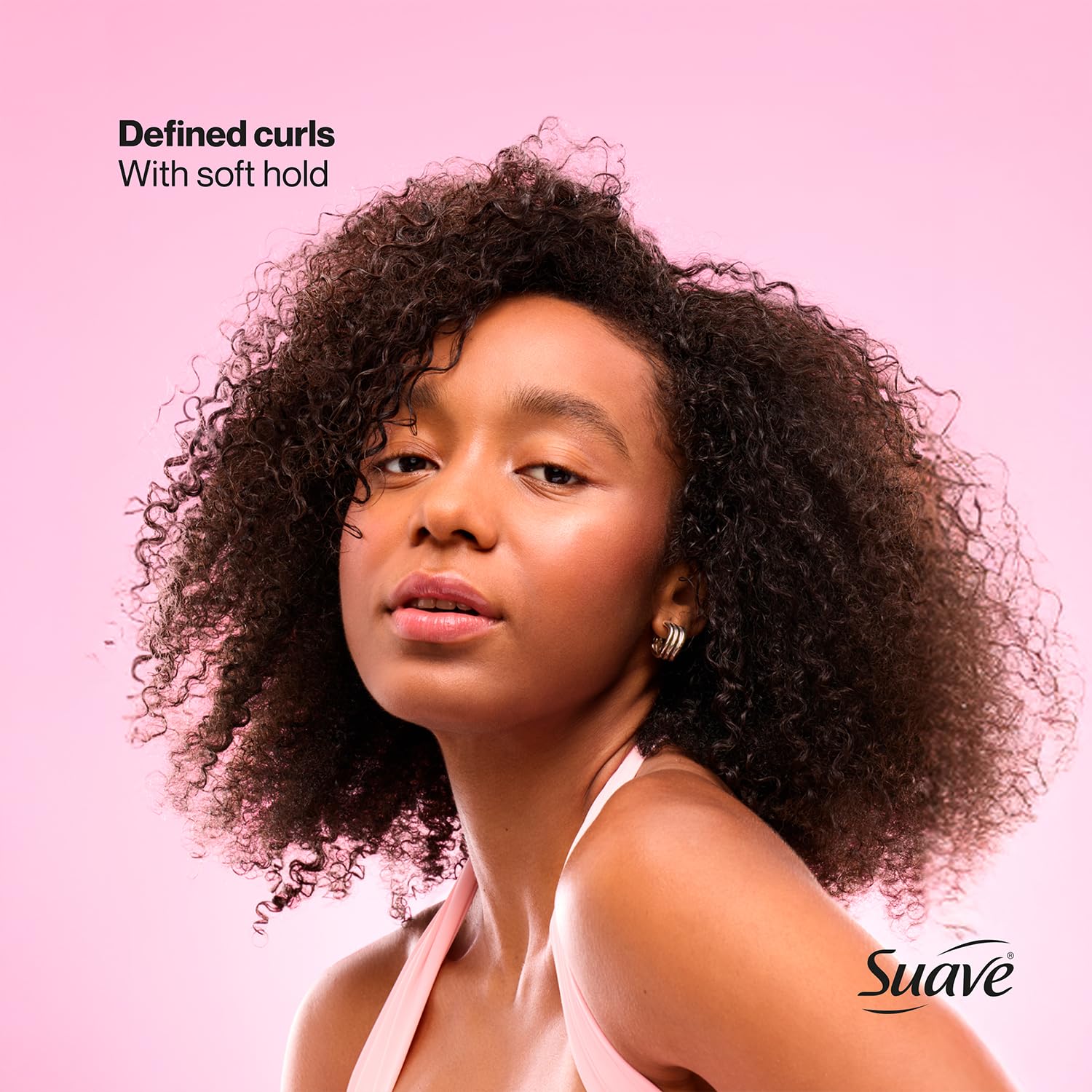 Suave premium cream mousse showing product directions and styling benefits close up