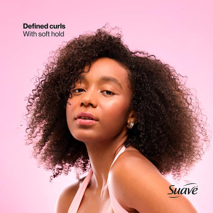 Suave premium cream mousse showing product directions and styling benefits close up