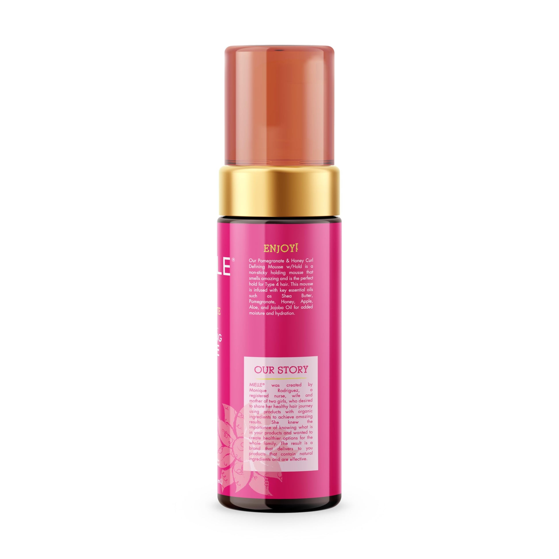 Mielle anti frizz defining mousse pump bottle overview