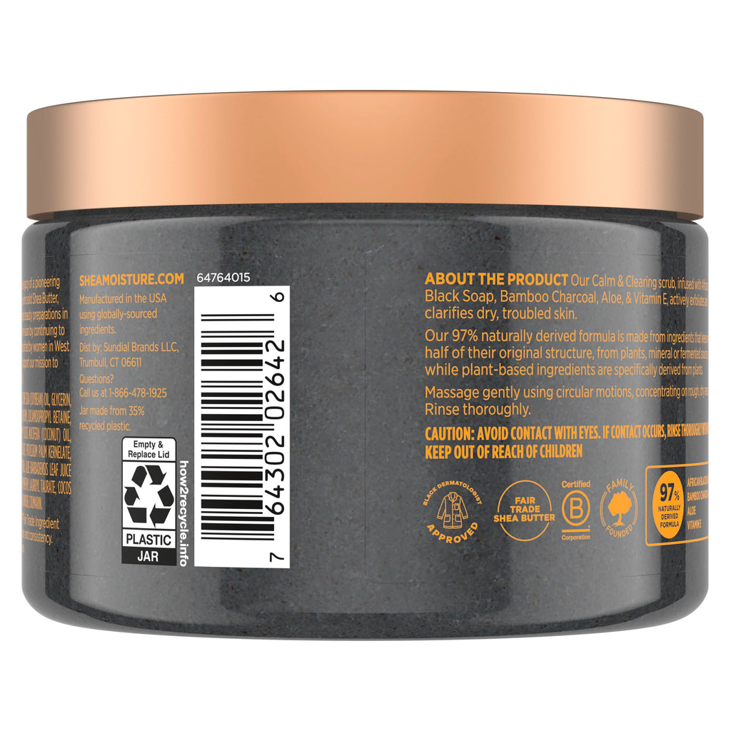 SheaMoisture African Black Soap Sugar Body Scrub texture and sugar crystals