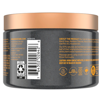 SheaMoisture calm and clearing exfoliating body treatment for glowing skin