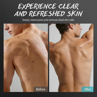 Premium men grooming body scrub with salicylic acid and tea tree
