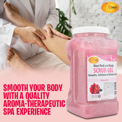 Exfoliating rose body scrub with hyaluronic acid for smooth glowing skin